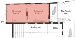 Close Centre Rehearsal Rooms plan